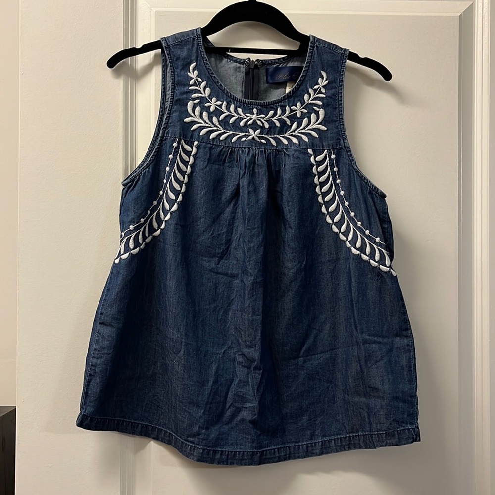 Faux Jean Tank Top- Size Small